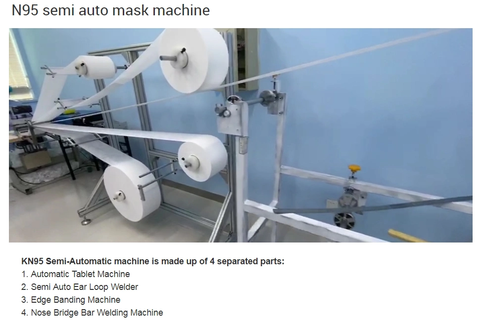 N95 Face Mask Maker Machine Semi-Autumatic Kn95 Mask Machine